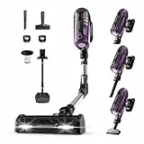 Rowenta X-Force Flex 12.60 Allergie Aspirateur Balai sans Fil, Filtration Anti-Allergènes, Puissant 150AW, Autonomie 45min, Station d'accueil RH98A0WO, Violet et Aluminium