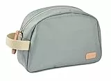 BÉABA, Trousse de toilette Bebe, Trousse de Soin bebe, Sac Geneve, Tissu Impermeable, 2 poches intérieures, Vert sauge