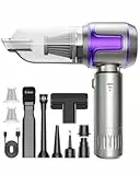 KITBEZN Aspirateur à Main, 26000PA Aspirateur Voiture sans Fil Puissant, 220000 TR/Min Moteur sans Balai, 4 en 1 Niveaux Réglables pour Poils d'animaux, Voiture, Maison, Violet