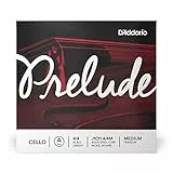 D'Addario Bowed Corde seule (La) pour violoncelle D'Addario Prelude, manche 4/4, tension Medium J1011 4/4M Rouge