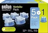 Braun Clean And Renew Recharge De Cartouches Pour Rasoir Électrique, Pack De 5+1, Compatibles Avec Tous Les Braun SmartCare Et Clean&Charge Centers