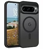 Telaso Coque Magnétique pour Google Pixel 10/10 Pro, Compatible avec MagSafe, Etui Translucide Mat Arrière Housse Fine Antichoc Case, Coque pour Pixel 10/10 Pro, Noir