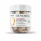OENOBIOL - GUMMIES Solaire 2 en 1 - Préparateur solaire - Autobronzant - Programme 1 mois - 60 Gummies - Arômes naturels fraise, citron - Complément Alimentaire - Sans Sucre - Vegan - Made in France