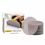 Mirka Abranet Grille abrasive Ø 125mm autoagrippant - Grain P120-50 pcs - Convient à toutes les ponceuses excentriques 125mm - pour le ponçage du bois, du mastic, de la peinture, du plastique