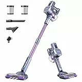 Lubluelu Aspirateur Balai sans Fil Aspirateur Autoportant, Aspirateur sans Fil Puissant Aspirateur Balai 50min Autonomie, Batterie Amovible pour Sol Dur, Poils d'animaux