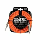 Ernie Ball Flex Cable - Câble instrument droit/droit 6,1 m - orange