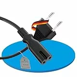 sonero Câble d'alimentation 2 pôles, 3,0m, Prise Euro Type C sur Prise IEC C7 Euro 8 mâle, Bloc d'alimentation Câble d'alimentation pour TV, PS5, PS4, PS3, appareils ménagers, Noir