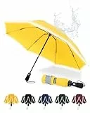 Chakipee Parapluie Pliant inversé Compact Réfléchissant - Automatique Parapluie pour Homme Femme Resistant Vent, Parapluies de Voyage Portables - Revêtement en 210T Grande Taille, Diamètre 106 cm
