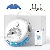 OKP Aspirateur Robot, Robot Aspirateur Puissance d'Aspiration, Ultra Mince Silencieux Aspirateur, Contrôle Alexa/WiFi/APP, 6 Modes de Nettoyage, Idéal pour Les Poils d'animaux Tapis Sols Durs, Gris