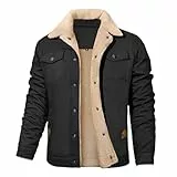 Voqeen Veste Homme Cargo en Polaire d'hiver pour Militaire Épaissir Coupe-Vent Coton Manteau Homme Hiver Chaude Avec Revers