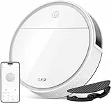 OKP K5 Pro Aspirateur Robot, 5000 Pa, 180Min, Évitement Précis des Obstacles, Anti-enchevêtrement, Aspirateur Robot 2-en-1, Idéal pour Les Poils d'animaux, la poussière et Les sols durs, Blanc
