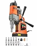 VEVOR Perceuse Magnétique, Perceuse à Colonne Portable 1450 W, 12500 N, 850 tr/min, Max. Diamètre d'Alésage (Foret de Carottage) 40 mm, Max. Profondeur de Carottage 50 mm