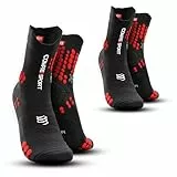 COMPRESSPORT Pro Racing Socks v3.0 Trail - Lot de 2 paires |Chaussettes de trail haute performance - séchage rapide | Absorption des chocs | Anti-ampoules | Taille 42-44