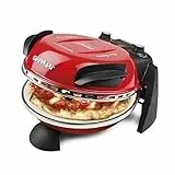 G3 Ferrari G10006 Pizza Express Delizia,Four à Pizza 1200 W, Thermostat Réglable jusqu’à 400°C, Cuit une Pizza Savoureuse en 5 min, Double Résistance, Livre de recettes et Spatules inclus – Rouge