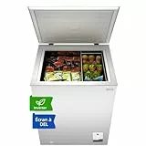 Congélateur coffre CHiQ 142L, 63,5 x 55,6 x 83,5cm, Congélateur Inverter, Affichage de la température extérieure, Mode de congélation rapide -32℃, Grille métallique,Faible bruit