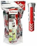 fischer - Big Pack de 120 chevilles DuoPower 8x40, bi-matière et multi-matériaux