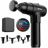 Pistolet de Massage Musculaire à Percussion Électrique - Jolt Puissant,Détend Efficacement le Dos, le Cou & Cervicales，avec Écran LCD,Chauffant & Régulateur de Vitesse