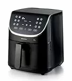 Ariete Friteuse 7L 4627, Friteuse 7L, Minuteur 60 Minutes, Ecran LCD et Tactile avec 12 Modes de Cuisson, Fonction Max Crisp, Température Maximale 200° C, Capacité 2kg, 1700W, Noir