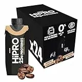 Danone HiPRO Boisson Protéinée - Café - 24 x 330ml - Riche en Protéines, Sans Sucres Ajoutés, Sans Lactose