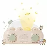 Cloud b CloudBox - My First Dreambox | Projector Nightlight and Storyteller | 36 Original Stories, 8 Melodies & 8 White Noises | Rechargeable with Adjustable Settings and Auto-Shutoff | French/English