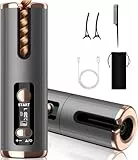 Fer a Boucler Cheveux Automatique, Fer a Friser Sans Fil avec 6 Réglages de Température & Minuteur, Boucleur Céramique USB Rechargeable, Anti-brûlure, pour Cheveux Longs/Courts