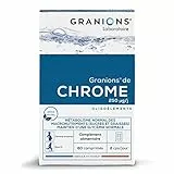 Chrome GRANIONS - 250 µg - Fabriqué en France - Maintien d'une glycémie normale - Coupe Faim - 60 comprimés