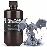 ELEGOO Résine ABS-Like Lavable à l'Eau pour Imprimante 3D LCD UV 405nm Résine Photopolymère, Haute Résistance, Faible Viscosité, Haute Précision, Gris Céramique 1000G