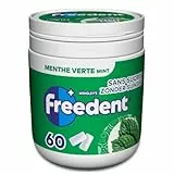 FREEDENT - Chewing-gum Menthe Verte sans sucres - Boîte de 60 dragées - 84g