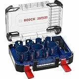 Bosch Professional Coffrets 14 de scies trépans Expert Tough Material (pour Bois avec métal, Ø 20-76 mm, Accessoire pour Perceuses), Bleu