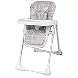 BAMBISOL - Chaise Haute Bébé Évolutive Pliable - Dossier Inclinable, 7 Hauteurs d'Assise, Repose-jambes Réglable, Roulettes