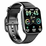 Montre Connectée Femme Homme Smartwatch 1.69' HD Montre Sport avec Podometre Moniteur Sommeil Cardiofréquencemètre SpO2 25 Modes Sportifs Etanche IP68 Intelligente Bracelet Connecté pour Android iOS