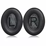 YISH Casque Coussinets pour Bose QuietComfort 35:Protéiné Mousse Coussin Coussinets Compatibles avec Bose QC35, QC35 II, Ae2, Ae2i, Ae2w, SoundTrue et SoundLink, Isoler Le Bruit (Noir)