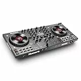 Numark NS4FX Contrôleur DJ 4 Canaux, Platines DJ Tactiles avec Écran, Pads et Effets Sonores, Sorties Cabine et Principale, Serato DJ Lite Inclus