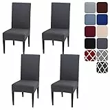 Housse de Chaise Extensible Lot de 4 ou 6, Couverture Protecteur de Chaise Salle a Manger Universel Amovible Lavable Moderne Durable pour Maison Hotel Restaurant Fete Banquet Cuisine Decoration