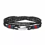 Tommy Hilfiger Jewelry Bracelet pour Homme en Cuir Noir - 2700534