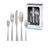 vivo by Villeroy & Boch – Voice Basic Couverts De Table 30 Pièces 6 Personnes, Garanti Lave-Vaisselle, Ensemble Couvert, Set De Couverts De Table, Acier Inoxydable