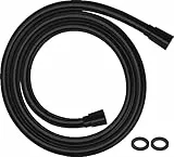 hansgrohe Isiflex Tuyau de douche universel, 1,25 m, avec protection anti-torsion, flexible avec protection anti-torsion et joints d'étanchéité, noir mat
