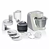 Bosch MUM58L20 Robot pâtissier – Machine puissante 1000 W pour cuisine et pâtisserie – 7 vitesses + turbo – Bol en acier inoxydable 3,9 L – Avec accessoires – Couleur gris minéral/argent