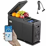 VEVOR Réfrigérateur Portable à Compression 8 L, Mini Frigo d'Accoudoir de Voiture 12/24 V CC et 100-240 V CA, Glacière à Zone Unique, -20 °C à 20 °C Réglable, pour Camion Bateau Maison Camping