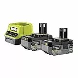 Kit d'alimentation Ryobi RC18120-240X avec chargeur et 2 batteries de 4,0 Ah ONE+ 18 V