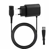 12V 0.4A Chargeur Rasoir pour Braun Électrique Série 9 8 7 6 5 3 1, Câble de Charge pour 3040s 3010s 3020s 3000s 790cc 9090cc 7020s 190s, Alimentation Tondeuses avec Cordon 1M et Brosse de Nettoyage