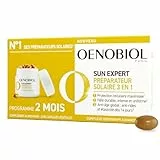 Oenobiol Sun Expert Préparateur Solaire 3-en-1 - Triple Action - Protection Cellulaire - Hâle Intense - Anti-Âge Global - Prouvé Cliniquement - Complément Alimentaire - 2 x 30 Capsules Végétales