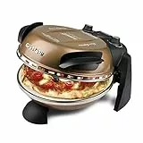 G3 Ferrari G10006 Pizza Exprimer Plaisir, Four Pizza, 1200 W, 400°C, Pierre Réfractaire (diamètre 31 cm), Minuteur 5', Livre de Recettes inclus, Cuivre