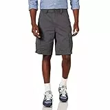 Amazon Essentials Short Cargo Coupe Classique 25cm (Disponible en Grandes Tailles) Homme, Charbon, 42W