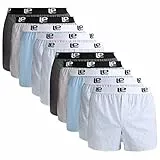 Lower East LE215 Caleçon, Bleu Clair/Gris (Lot de 10), Homme