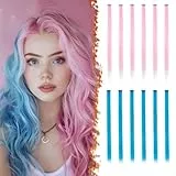 BARSDAR 12 Piece Extensions a Clip Cheveux Couleur, 55cm Extension Cheveux Clip dans les Extensions de Cheveux Rainbow Party Highlights Cosplay DIY Postiches Synthétiques Pour Femmes