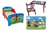 Fun House PAT'PATROUILLE - Lot lit avec sommier + Table et Chaise + Tapis