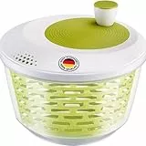 Westmark Essoreuse à Salade, Capacité : 4,4 L, ø 23,5 cm, Plastique, Sans BPA, Spinderella, Couleur: Transparent/Blanc/Vert, 243022EA, Spinderella Antidérapant, 4.4 l
