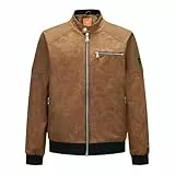 Kaporal, Veste, pour Homme, 100% Viscose, Col motard, Coupe Fitted, Couleur Camel, Taille S