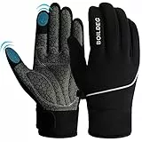 boildeg Gants de Cyclisme Chauds avec Coussinets antidérapants Absorbant Les Chocs Respirants pour VTT, VTT, vélo de Route pour Homme/Femme (Black, XL)